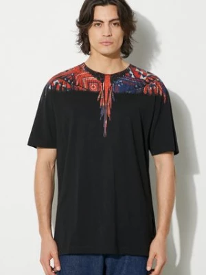 Marcelo Burlon t-shirt bawełniany Bandana Wings Basic Tee męski kolor czarny z nadrukiem CMAA056F24JER0031027