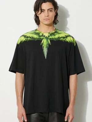 Marcelo Burlon t-shirt bawełniany Colordust Wings Over Tee męski kolor czarny z nadrukiem CMAA054F24JER0011055