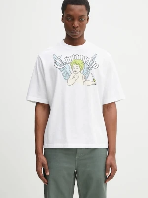 Marcelo Burlon t-shirt bawełniany County Angel Boxy T-Shirt White Multicol męski kolor biały z nadrukiem CMAA05AS25JER0020184