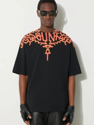 Marcelo Burlon t-shirt bawełniany Graffiti Wings męski kolor czarny z nadrukiem CMAA054S24JER0011020