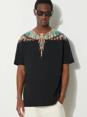 Marcelo Burlon t-shirt bawełniany Grizzly Wings Basic męski kolor czarny z nadrukiem CMAA056S24JER0021020