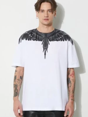 Marcelo Burlon t-shirt bawełniany Icon Wings Basic męski kolor biały z nadrukiem CMAA056C99JER0010110