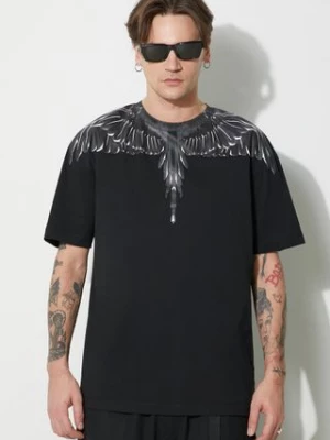 Marcelo Burlon t-shirt bawełniany Icon Wings Basic męski kolor czarny z nadrukiem CMAA056C99JER0011010