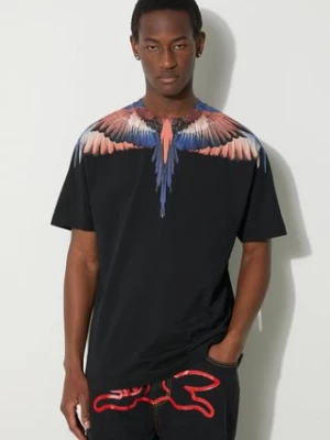 Marcelo Burlon t-shirt bawełniany Icon Wings Basic męski kolor czarny z nadrukiem CMAA056S24JER0011026