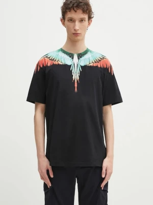 Marcelo Burlon t-shirt bawełniany Icon Wings Basic T-Shirt Black Multicolo męski kolor czarny z nadrukiem CMAA056S25JER0011084
