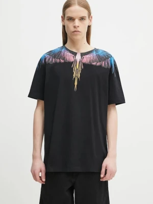Marcelo Burlon t-shirt bawełniany Icon Wings Basic T-Shirt Black Pink męski kolor czarny z nadrukiem CMAA056S25JER0011030