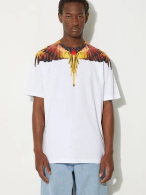 Marcelo Burlon t-shirt bawełniany Icon Wings Basic Tee męski kolor biały z nadrukiem CMAA056F24JER0010125