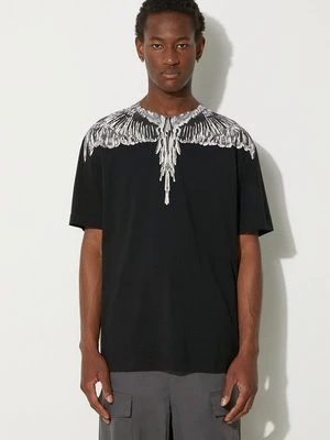 Marcelo Burlon t-shirt bawełniany Icon Wings Basic Tee męski kolor czarny z nadrukiem CMAA056F24JER0011006