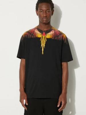 Marcelo Burlon t-shirt bawełniany Icon Wings męski kolor czarny z nadrukiem CMAA056F24JER0011025