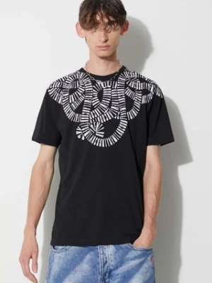 Marcelo Burlon t-shirt bawełniany Snake Wings kolor czarny wzorzysty