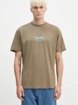 Marcelo Burlon t-shirt bawełniany Vintage Logo Basic Tee męski kolor zielony z nadrukiem CMAA056F24JER0066E4D