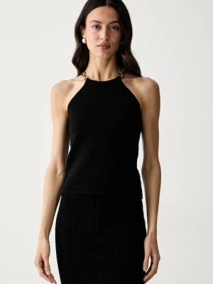 Marciano by Guess bluzka halter damska z wiskozą KAEDA czarny