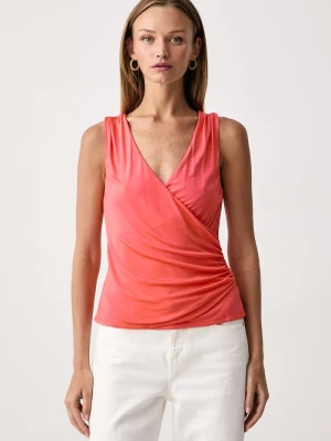 Marciano by Guess bluzka na ramiączkach damska z wiskozy INES pomarańczowy