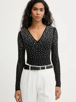 Marciano by Guess body FLORA damska kolor czarny z aplikacją 6RGP00 6218A