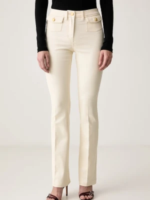 Marciano by Guess jeansy flare damskie ALBA beżowy