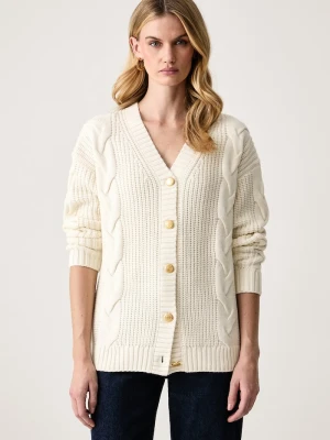 Marciano by Guess kardigan damski z dodatkiem wełny ERAS beżowy