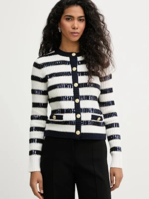 Marciano by Guess kardigan z dodatkiem wełny MARTHA damski kolor granatowy 6RGR19 5904Z