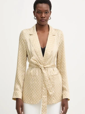 Marciano by Guess marynarka ELIDA kolor beżowy niezapinana wzorzysta 6RGN08 7435A