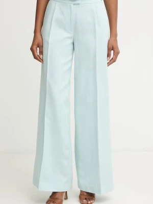 Marciano by Guess spodnie wide leg damskie z dodatkiem lnu JANE