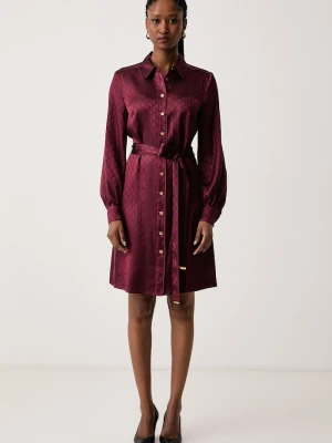 Marciano by Guess sukienka koszulowa z wiskozą SIENNA bordowy