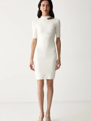 Marciano by Guess sukienka z wiskozą KAEDA beżowy