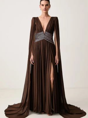 Marciano by Guess sukienka z wiskozy ALISHA brązowy