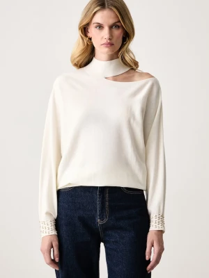 Marciano by Guess sweter damski z dodatkiem wełny ROMINA beżowy