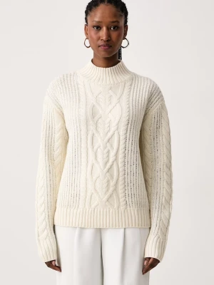 Marciano by Guess sweter damski z wełną ERA beżowy