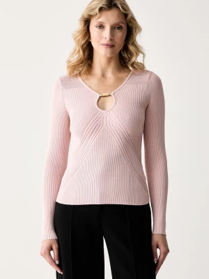 Marciano by Guess sweter damski z wiskozą JAMILA różowy