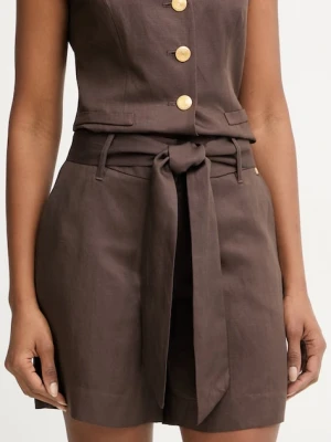 Marciano by Guess szorty eleganckie damskie z dodatkiem lnu JANE