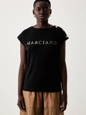 Marciano by Guess T-shirt damski bawełniany NEW LYRIS czarny