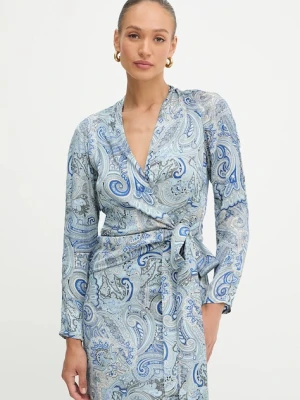 Marciano Guess bluzka ALANIS damska kolor niebieski wzorzysta 5YGH11 7298A