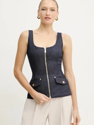 Marciano Guess bluzka damska kolor granatowy gładka 5YPH35 7457A