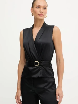 Marciano Guess bluzka IVA damska kolor czarny gładka 5YGH15 7350A