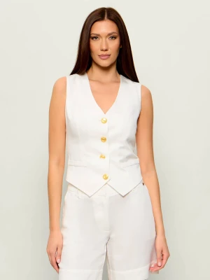Marciano Guess Kamizelka JANE | Slim Fit | z dodatkiem lnu