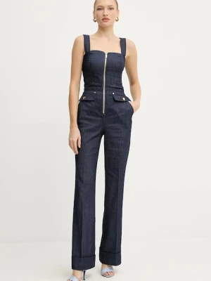 Marciano Guess kombinezon jeansowy kolor granatowy z dekoltem karo 5YPD42 7457A