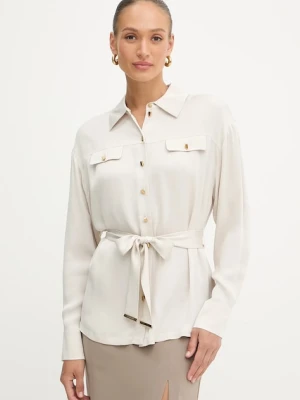 Marciano Guess koszula ANITA damska kolor beżowy relaxed z kołnierzykiem klasycznym 5YGH13 7356A