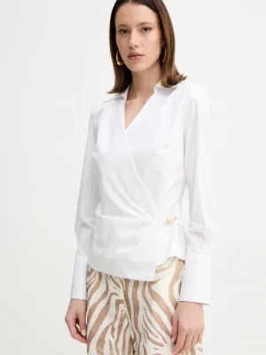 Marciano Guess koszula TYRA damska kolor biały slim z kołnierzykiem klasycznym 5GGH06 7299A