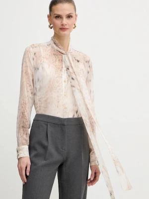 Marciano Guess koszula VERITY damska kolor beżowy regular z wiązanym dekoltem 5BGH14 7310A