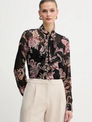 Marciano Guess koszula VERITY damska kolor czarny regular z wiązanym dekoltem 5BGH14 7310A
