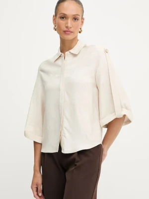 Marciano Guess koszula WHITNEY damska kolor beżowy relaxed z kołnierzykiem klasycznym 5YGH02 7337A