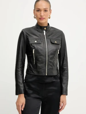 Marciano Guess kurtka skórzana LANA kolor czarny przejściowa 5YGL09 7345A