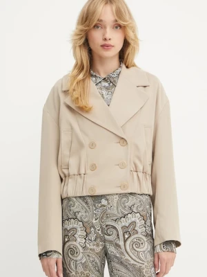 Marciano Guess kurtka z domieszką wełny NINA kolor beżowy przejściowa 5YGL04 7340A
