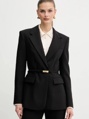 Marciano Guess marynarka DALIA kolor czarny jednorzędowa gładka 5BGN00 7046A