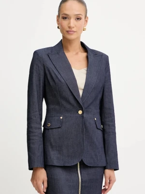 Marciano Guess marynarka jeansowa kolor granatowy jednorzędowa gładka 5YPN22 7457A
