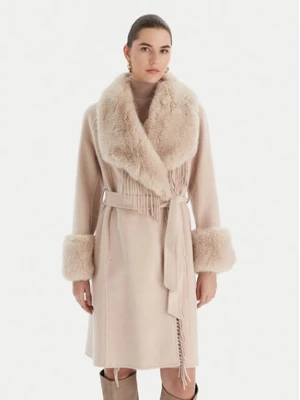 Marciano Guess Płaszcz wełniany 5BGL46 7125A Beżowy Regular Fit