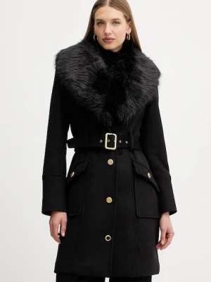 Marciano Guess płaszcz z dodatkiem wełny ALICE kolor czarny 5BGL26 1799Z