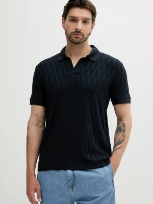 Marciano Guess polo męski kolor granatowy gładki 5GHP03 6326A