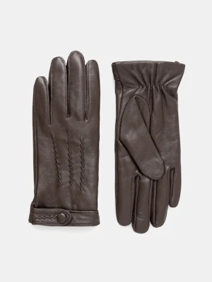 Marciano by Guess rękawiczki skórzane damskie kolor brązowy 5BGZ04 9423Z Marciano Guess