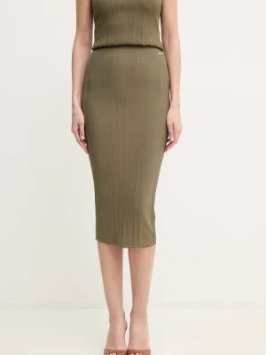 Marciano Guess spódnica GIADA kolor zielony midi rozkloszowana 5GGD18 5874Z